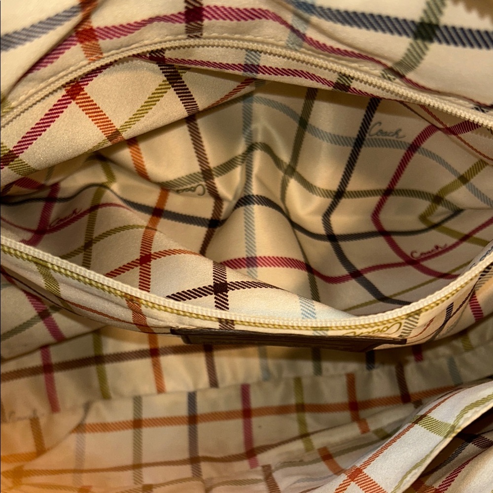 Coach Bleeker Signature Metallic Tattersall Tote - Picture 14 of 15